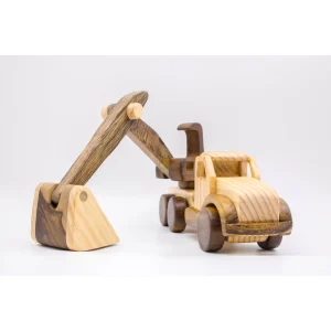 Xe máy xúc đồ chơi gỗ