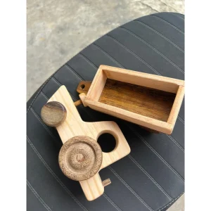 Xe kéo rơ-moóc gỗ mô hình cho bé – Thiết kế tháo rời thùng sau