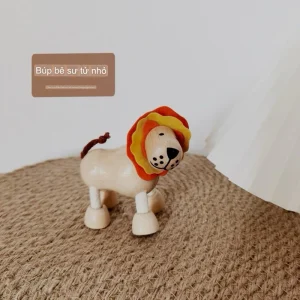 Đồ chơi mô phỏng sư tử bằng gỗ