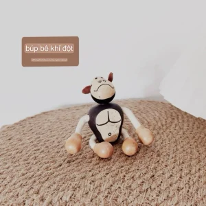 Đồ chơi mô phỏng con khỉ bằng gỗ