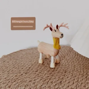 Đồ chơi mô phỏng hươu sika bằng gỗ