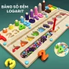 Bảng Số Đếm Logarit Bằng Gỗ Kèm Bi Lăn Từ Tính Cho Bé
