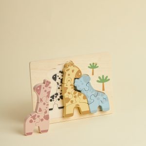 Wooden Giraffe Puzzle for Kids – 12-Piece Animal Jigsaw