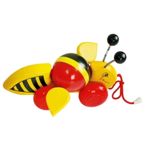 Wooden Bee Pull Toy – Montessori Push & Pull Toy for Toddlers
