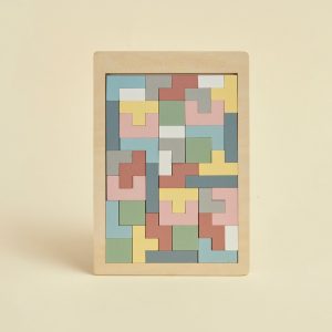 Wooden Tetris Puzzle – Montessori Brain Teaser Toy for Kids