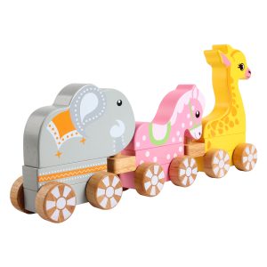 Wooden Animal Train Toy for Kids