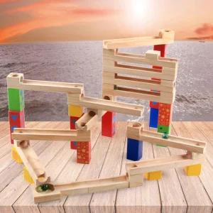 Wooden Marble Run Set
