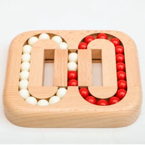 Wooden Bead Logic Puzzle Toy – Montessori Brain Teaser for Kids