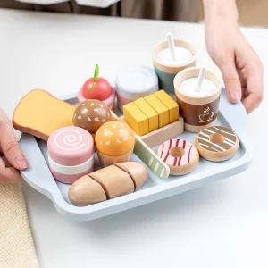 Wooden Bakery Playset with Tray
