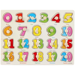 Wooden Number Puzzle Board for Kids