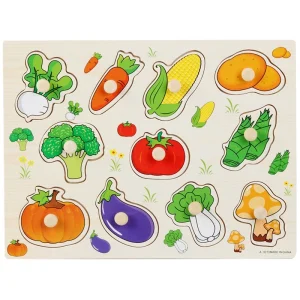 Wooden Vegetable Puzzle Board for Kids