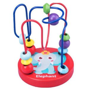 Wooden Bead Maze Toy – Elephant Design