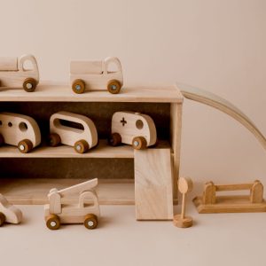 Wooden Parking Garage Playset