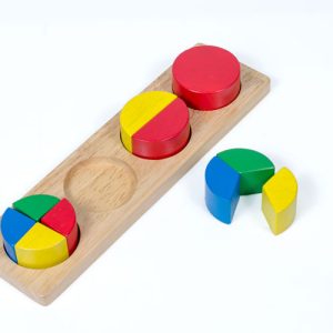 Wooden Fraction Puzzle Toy