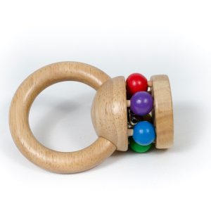 Wooden Rattle with Handle