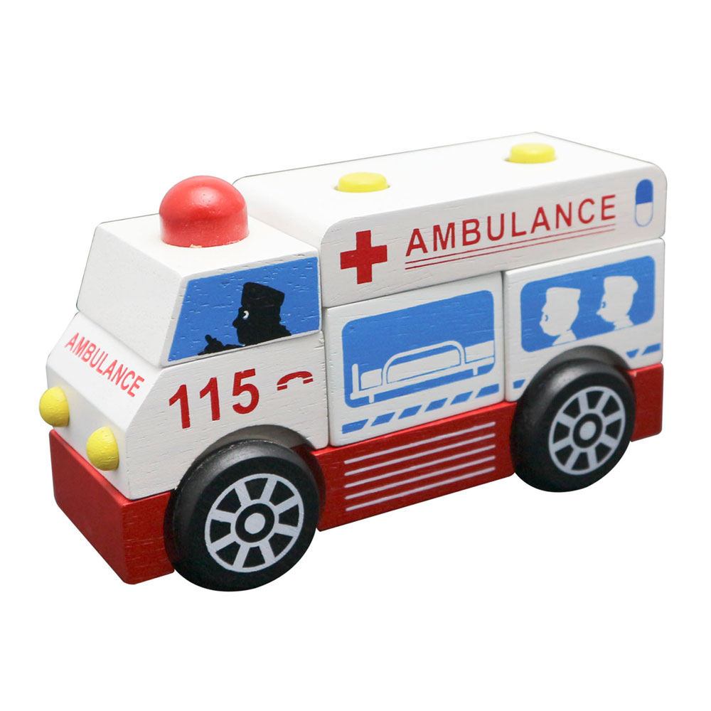 Wooden Ambulance Toy