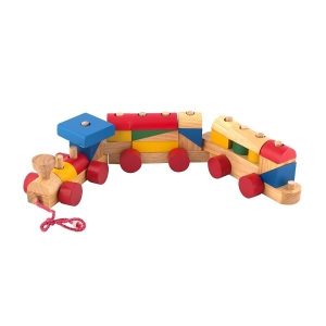 Wooden Train Block Toy