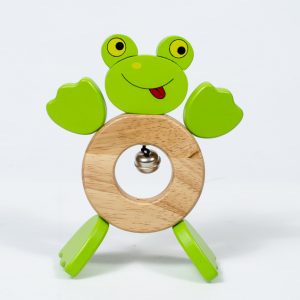 Wooden Frog Hand Rattle