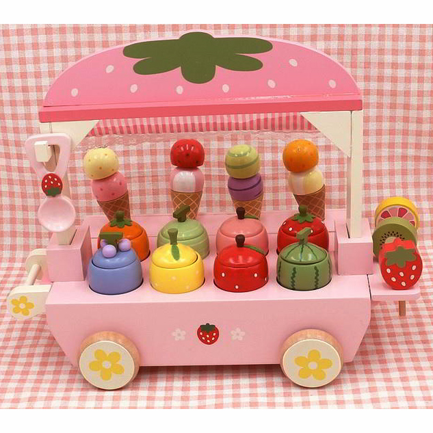 Wooden Ice Cream Cart – Pretend Play