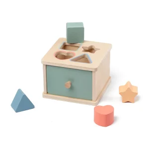 Wooden Shape Sorting Box – Pastel Colors