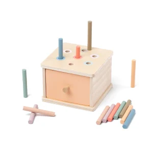 Wooden Cylinder Sorting Box – Pastel Colors