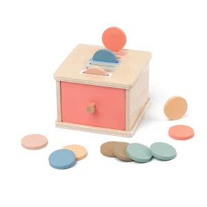 Wooden Coin Box – Pastel Colors