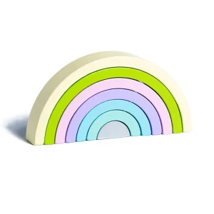 Wooden Pastel Rainbow Stacking Toy
