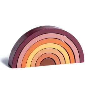 Wooden Rainbow Stacking Toy – Earth Tone