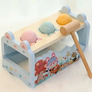 Wooden Hammering Bench with Balls