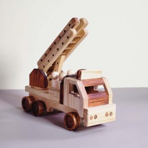 Wooden Fire Truck with Ladder