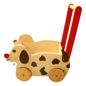 Wooden Dog Push Cart (Toy Carrier)