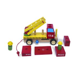 Wooden Fire Truck with Ladder