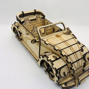 Wooden Convertible Car Model