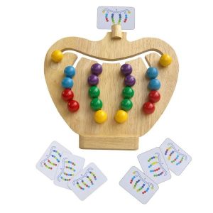 Wooden Bead Sequencing Game